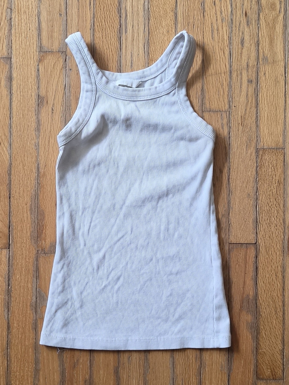 H&M Ribbed White Tank XS